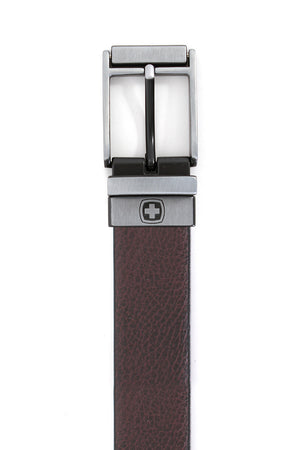 Swissgear Vaud Reversible Leather Belt Lightly Grained Brown