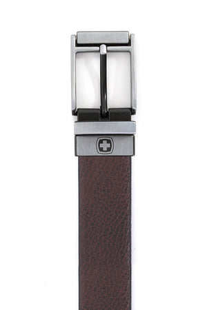 Swissgear Vaud Reversible Leather Belt - Lightly Grained Brown