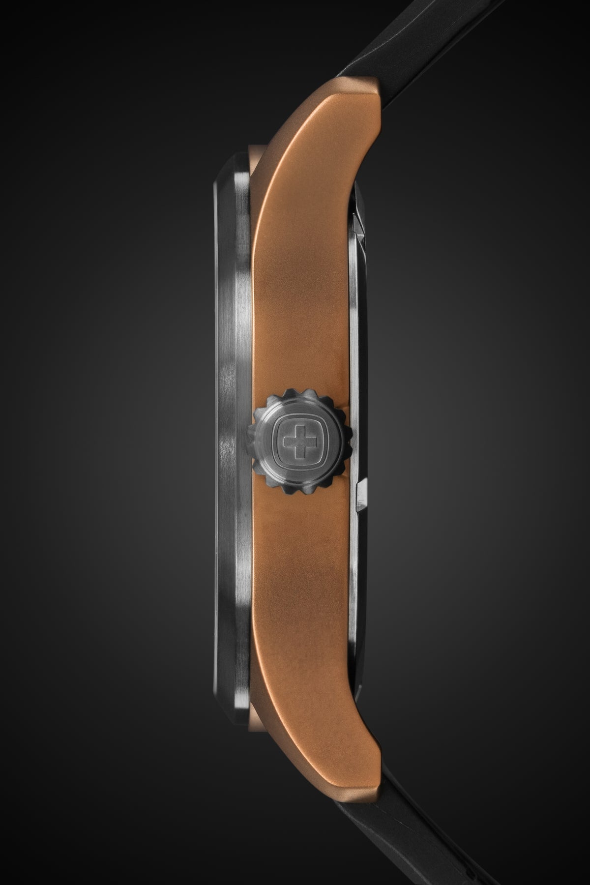 Wenger Terragraph Watch - Bronze and Black Ice with Black Dial and Black Silicone Strap