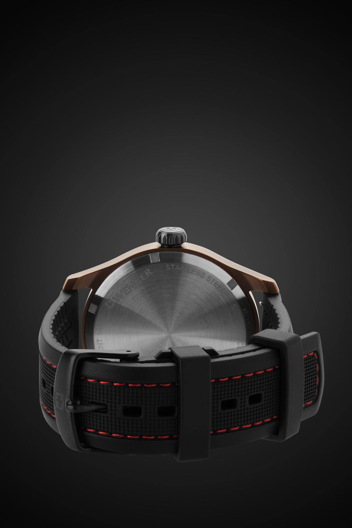 Wenger Terragraph Watch - Bronze and Black Ice with Black Dial and Black Silicone Strap