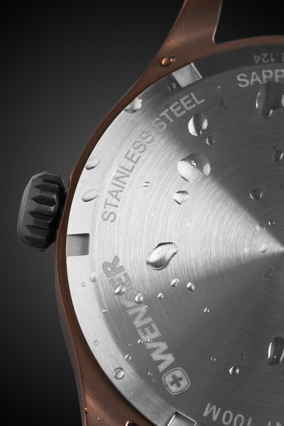 Wenger Terragraph Watch - Bronze and Black Ice with Black Dial and Black Silicone Strap