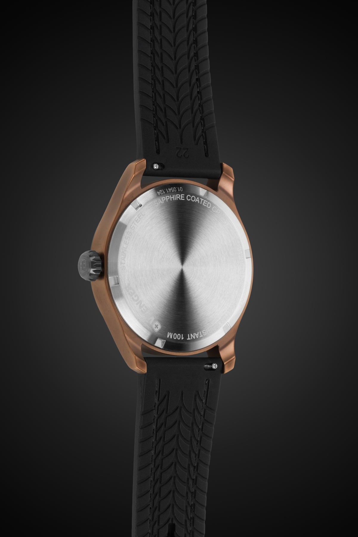 Wenger Terragraph Watch - Bronze and Black Ice with Black Dial and Black Silicone Strap