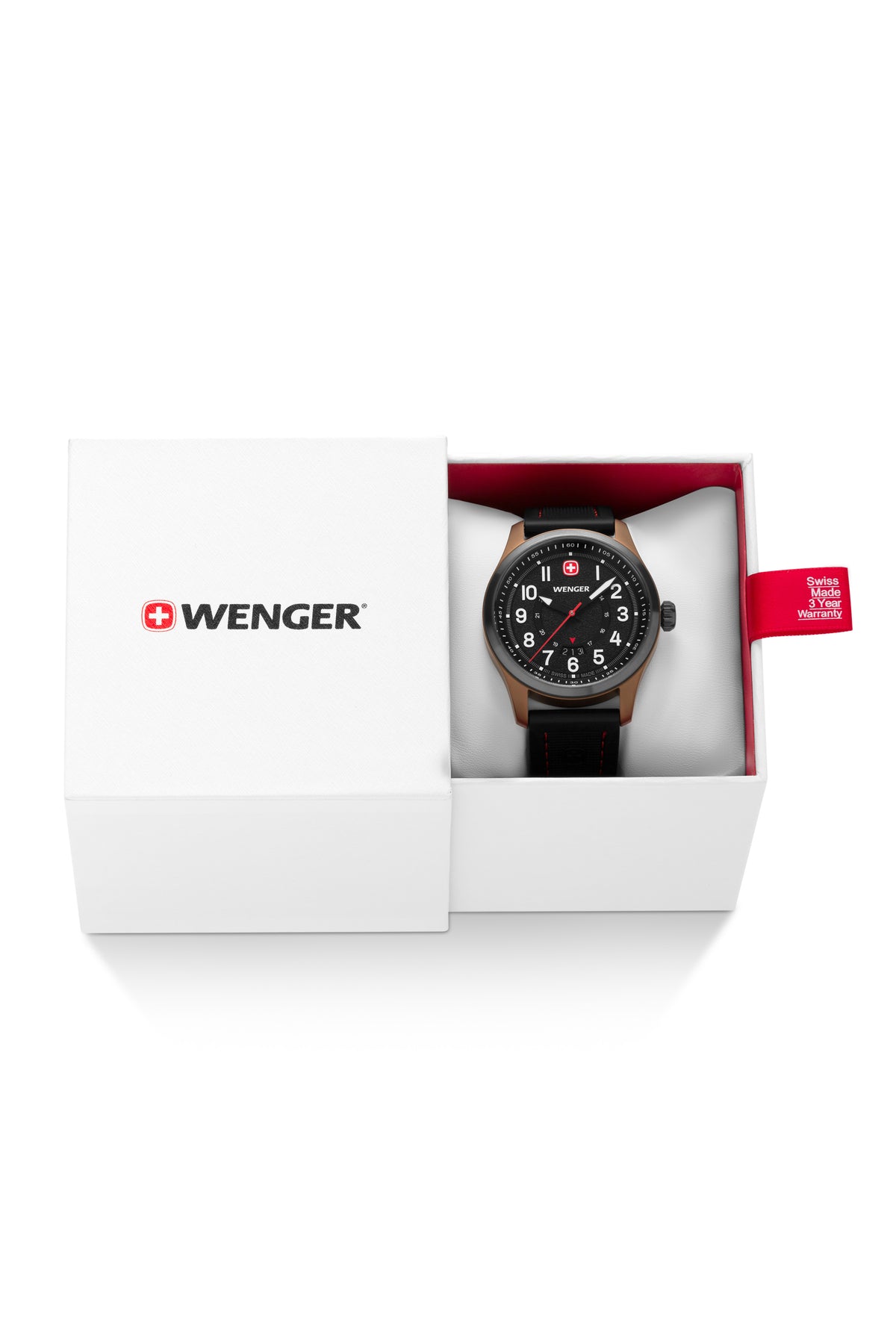 Wenger Terragraph Watch - Bronze and Black Ice with Black Dial and Black Silicone Strap
