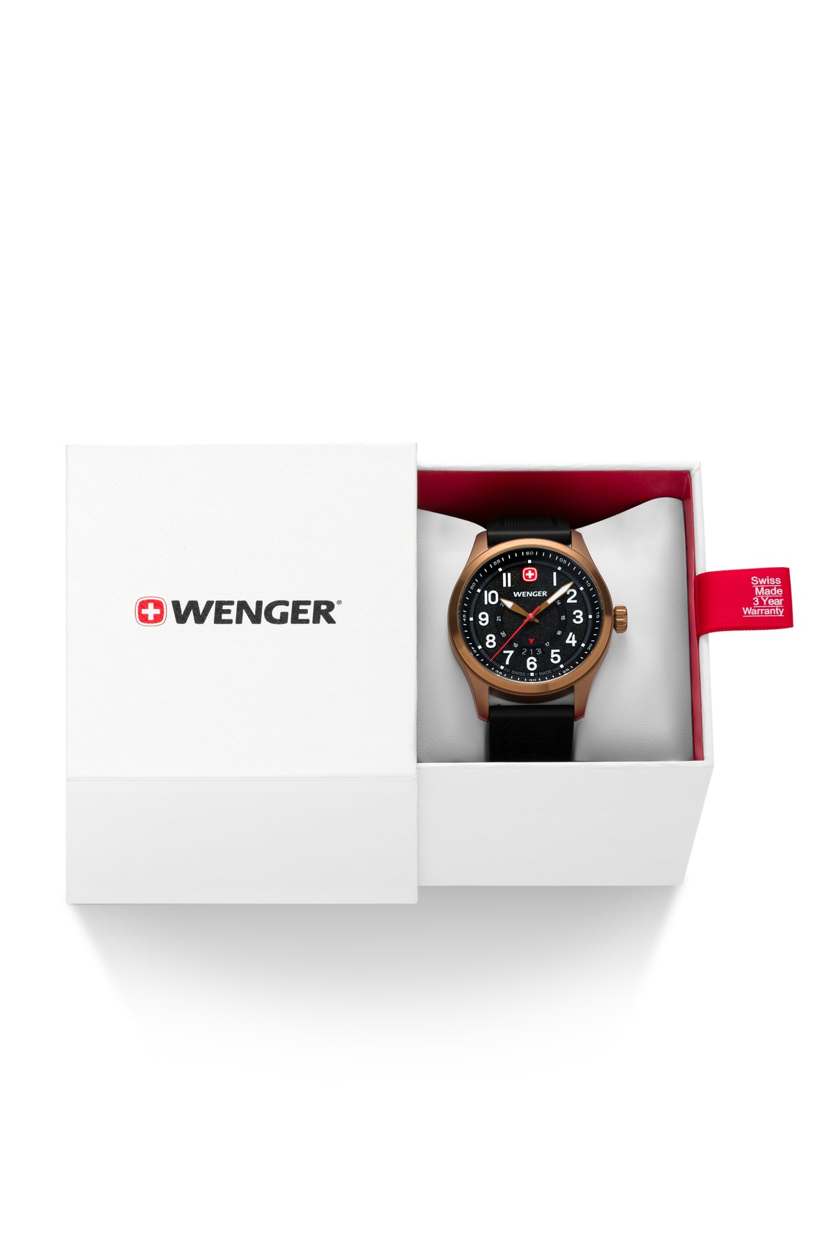 Wenger Terragraph Watch - Bronze with Black Dial and Black Silicone Strap