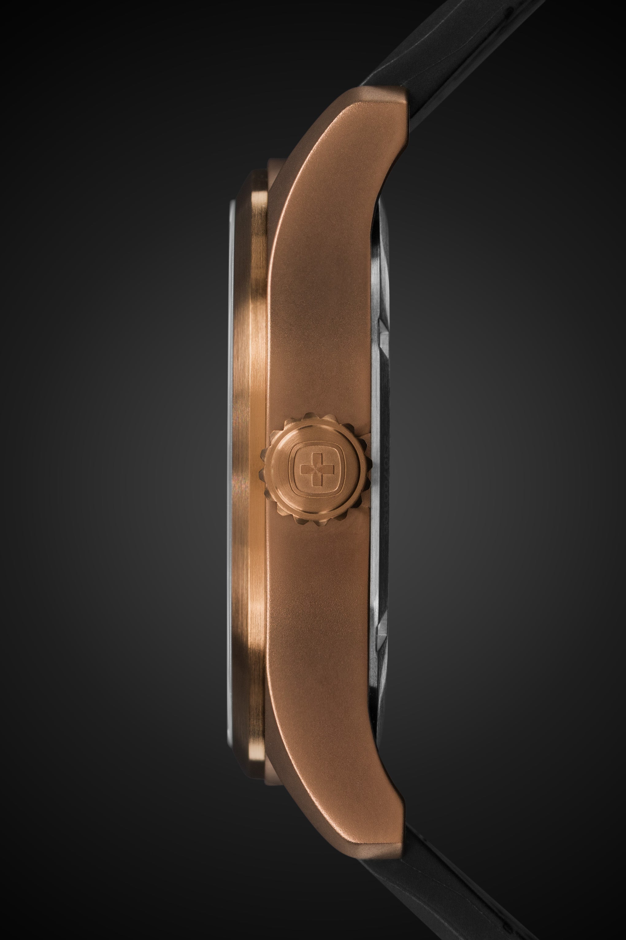 Wenger Terragraph Swiss Watch in Bronze with Black Dial and Black