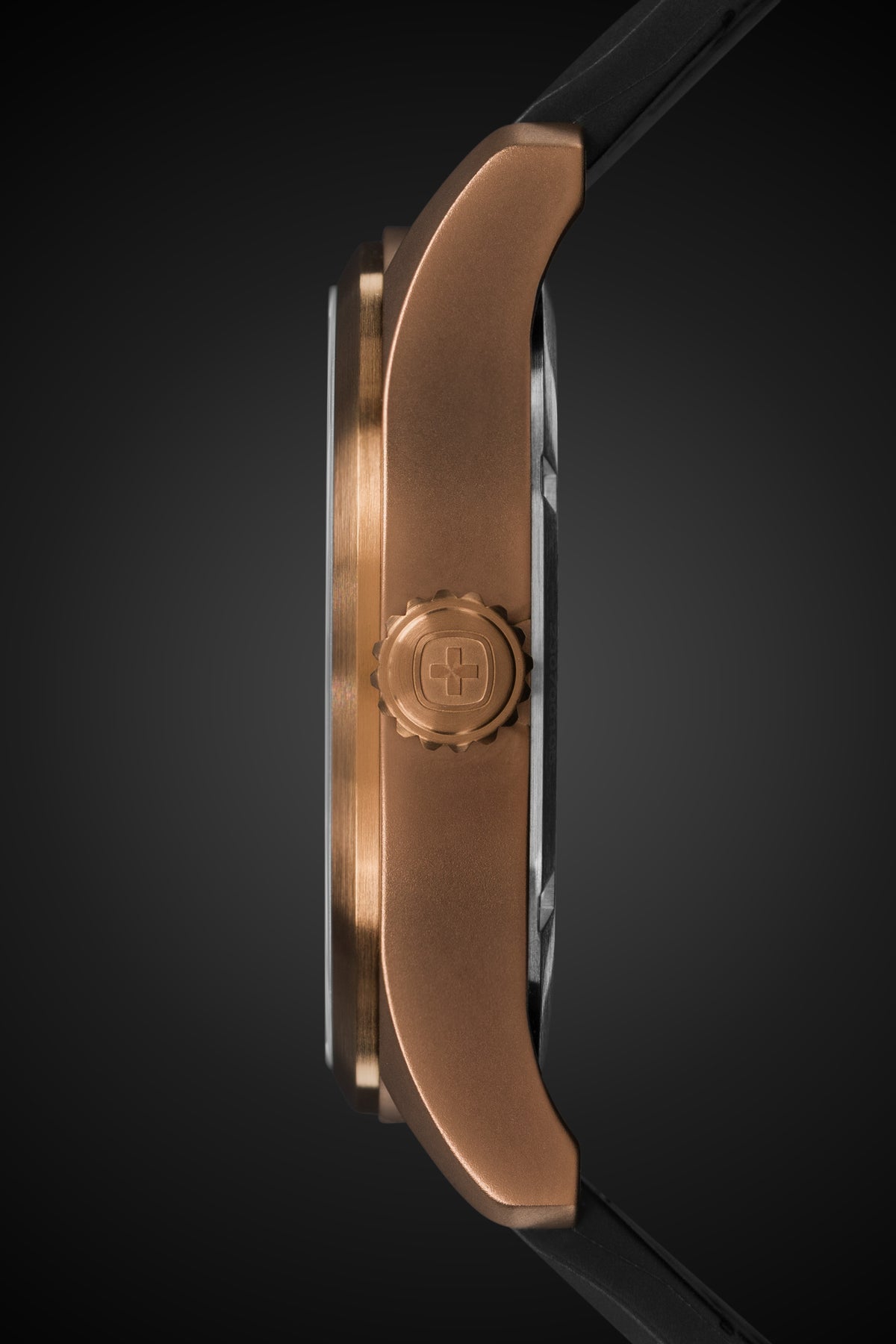 Wenger Terragraph Watch - Bronze with Black Dial and Black Silicone Strap