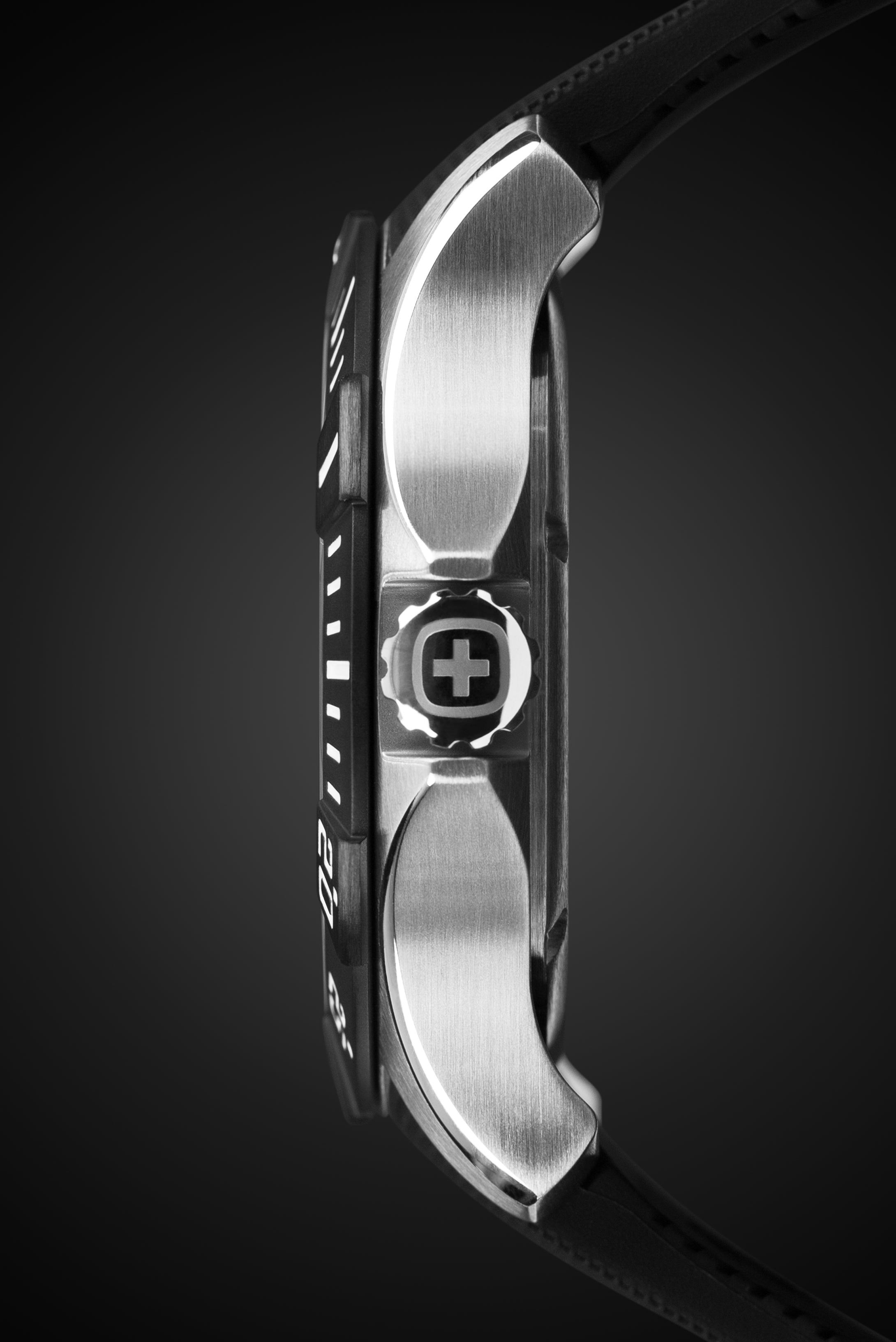 Wenger Seaforce Swiss Watch in Black with Black Dial and Black Silicone Strap