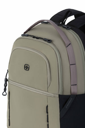 Wenger Versa 16 inch Laptop Backpack - Sage Bungee-style zipper pulls for easy open/close