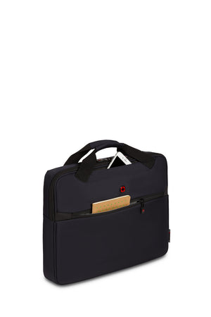 Wenger Notion 16 inch Slim Briefcase Essentials organizer keeps power cords, chargers, and business cards neat and accessible
