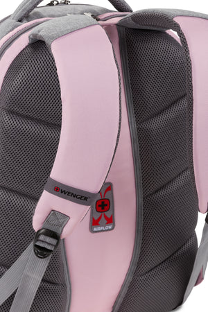 Wenger Sun 16 inch Laptop Backpack Ergonomically contoured, adjustable padded shoulder straps feature breathable mesh fabric