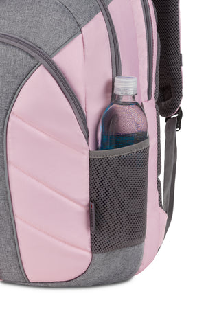 Wenger Sun 16 inch Laptop Backpack Elastic side pockets fit water bottles perfectly