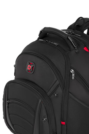 Wenger Synergy 16 inch Laptop Backpack - Black - Reinforced soft-grip grab handle for easy carrying