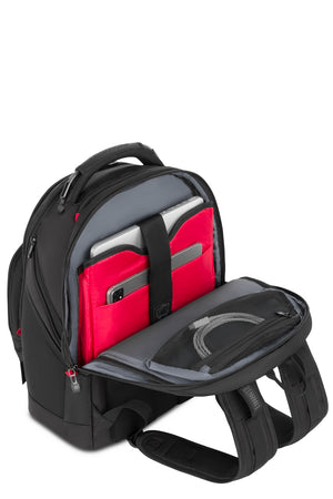 Wenger Synergy 16 inch Laptop Backpack - Black - Triple Protected padded compartment protects up to a 16'' laptop and a tablet