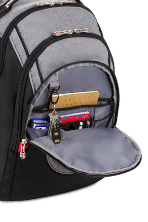 Wenger Ibex 17 inch Laptop Backpack - Essentials organizer keeps power cords, chargers and business cards neat and accessible