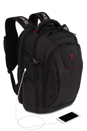 Wenger Commander USB ScanSmart Laptop Backpack - Dotted Black