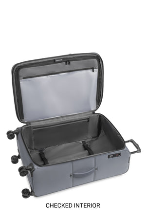 Wenger 7062 Expandable 3 piece Spinner Luggage Set – Gray Large flat integrated zippered wet pocket