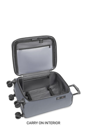 Wenger 7062 Expandable 3 piece Spinner Luggage Set – Gray Adjustable clothing tie-down straps that help prevent shifting of contents, and mesh side accessory pocket for small items