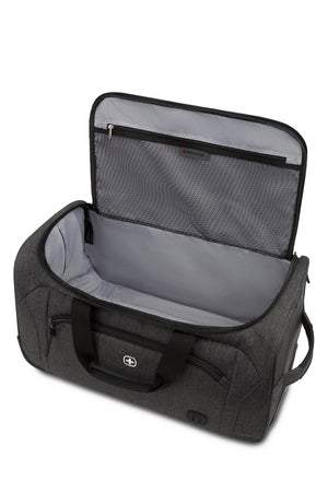Wenger Urban Tourist Rolling Duffel - Dark Gray Large, zippered mesh accessory pocket keeps items organized  Heather Finished with a pinstripe lining for classic style