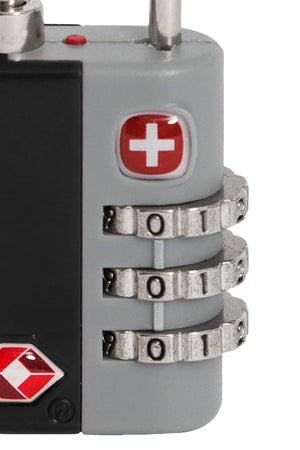 SWISSGEAR Deluxe TSA Combination Lock - Black 3-dial customizable design