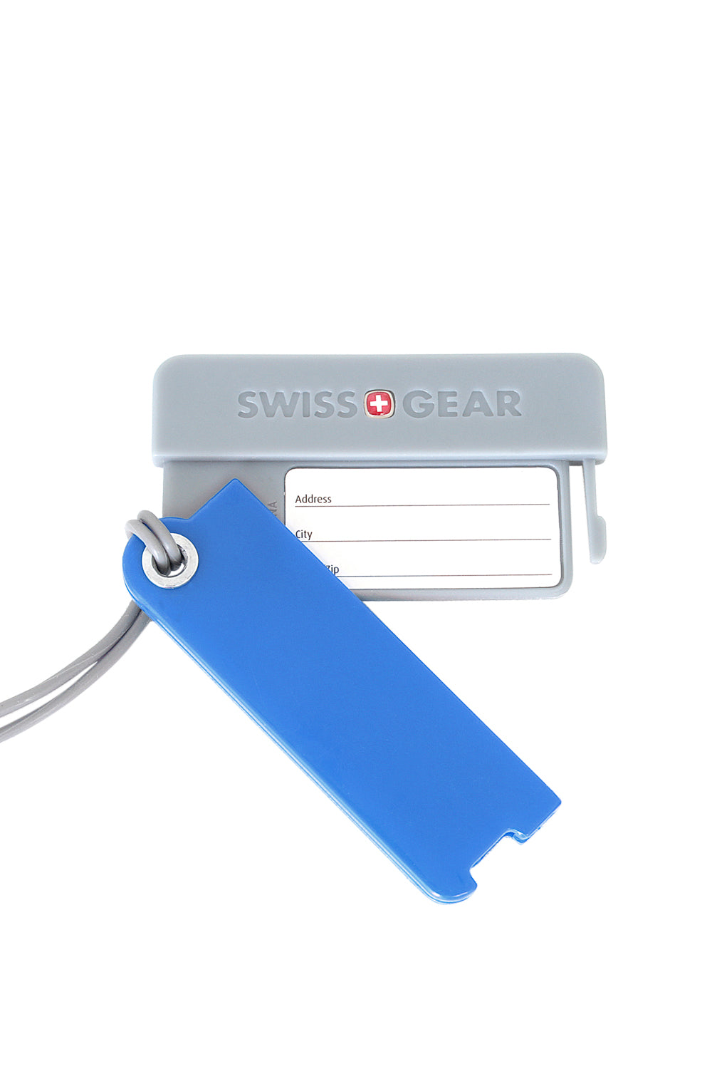 SWISSGEAR Basic Privacy Luggage Tag Twin Pack in Blue/Grey