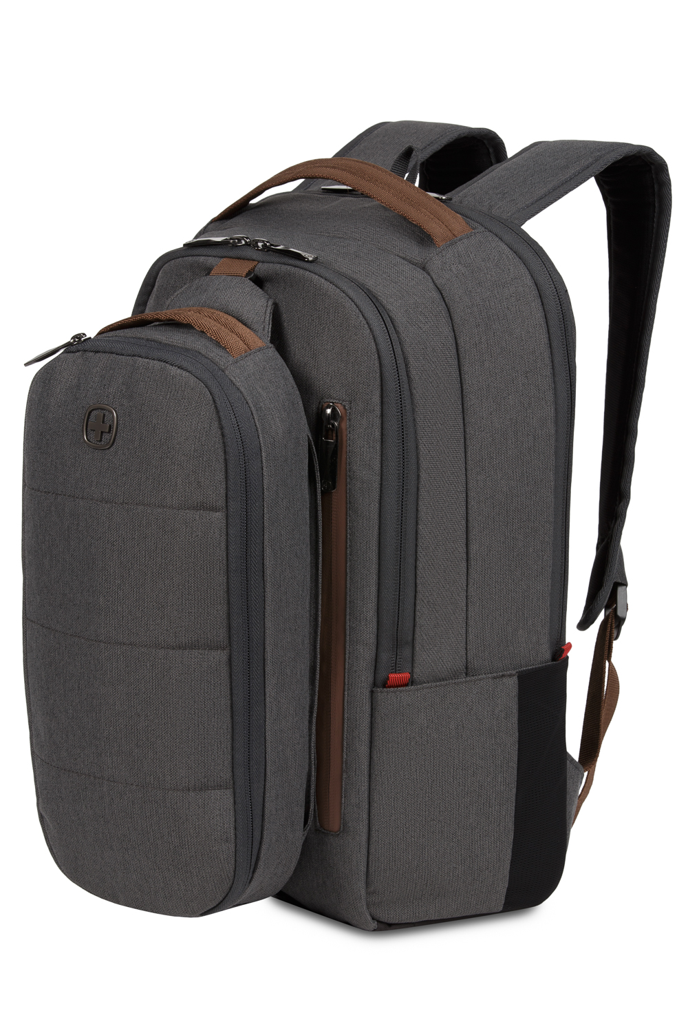 16 Upgrade Laptop Bag Wenger / Combo City Gray/Brown Day Crossbody Backpack -