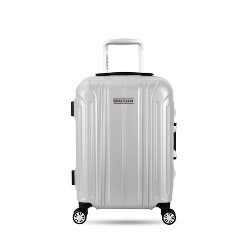 Swissgear 6595 18 Aluminum Frame Carry On Hardside Spinner Luggage - Silver